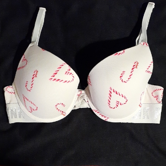 PINK Victoria's Secret Other - PINK Victoria's Secret White Bra with Red Heart Design
